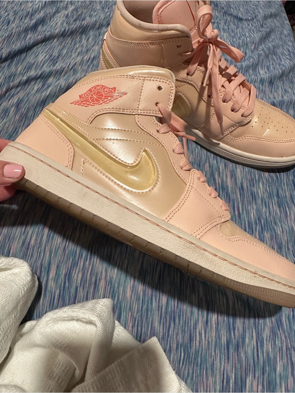 Nike Air Jordan Women's High-Top Sneakers in Blush Pink Valentine’s Day